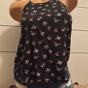 floral halter top size S